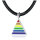 PRIDE-Halskette mit Regenbogen Dreieck-Anhänger I silber