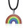 PRIDE-Halskette mit Regenbogen-Anhänger I silber